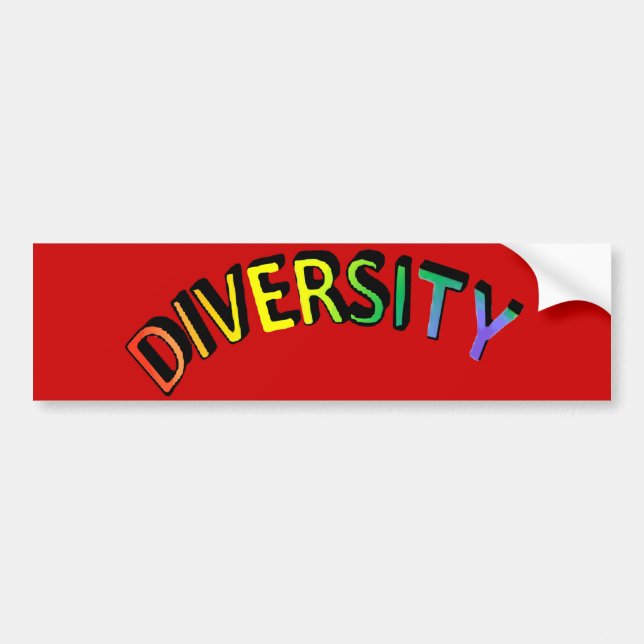 Diversity Rainbow Bumper Sticker (Front)