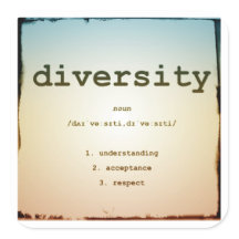 Diversity Square Stickers, Glossy, Large, 3 inch