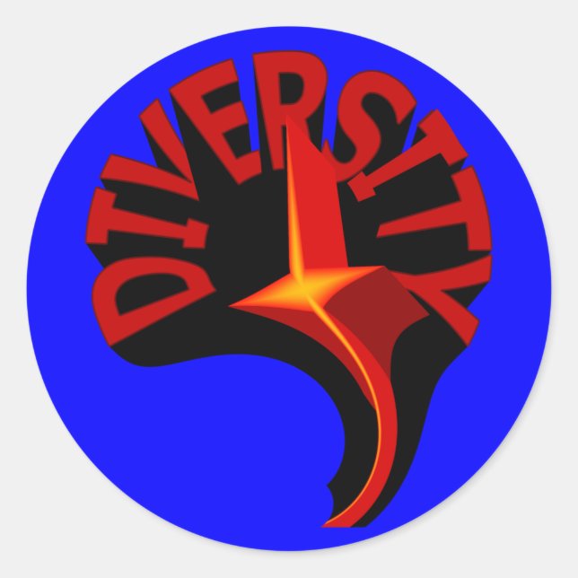 Diversity Swirling Star Stickers (Front)