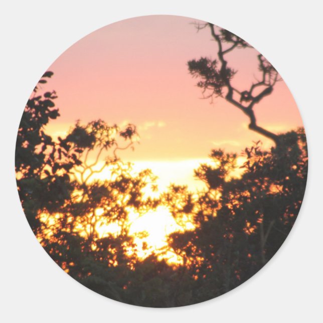 Diversos personalizados com paisagem classic round sticker (Front)
