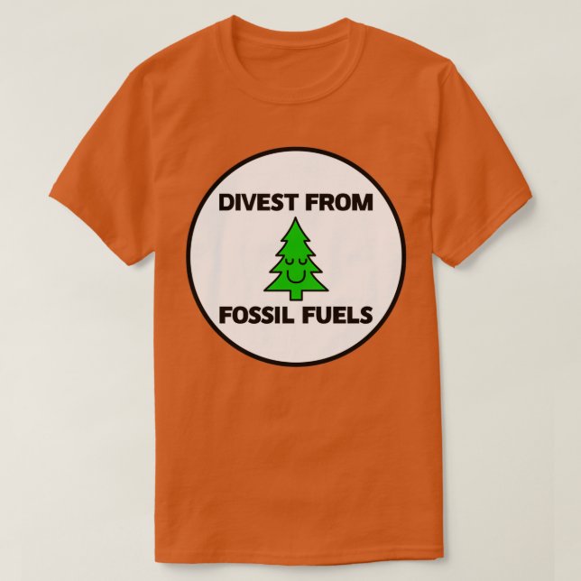 Divest From Fossil Fuels Renewable Energy T-Shirt (Design Front)