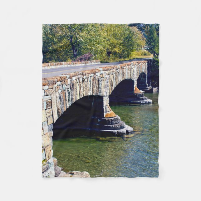 Divide Creek Bridge Fleece Blanket (Front)