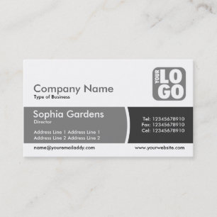 Divided Band - Shades of Grey - Logo Business Card