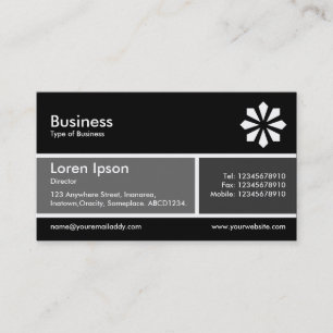 Divided Band v2 Grey and Dark Grey Business Card