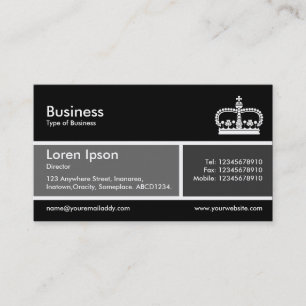 Divided Band v2 Grey and Dark Grey Business Card