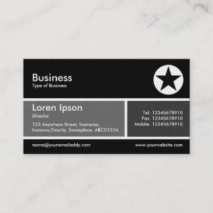 Divided Band v2 Grey and Dark Grey Business Card