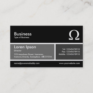 Divided Band v2 Grey and Dark Grey Business Card