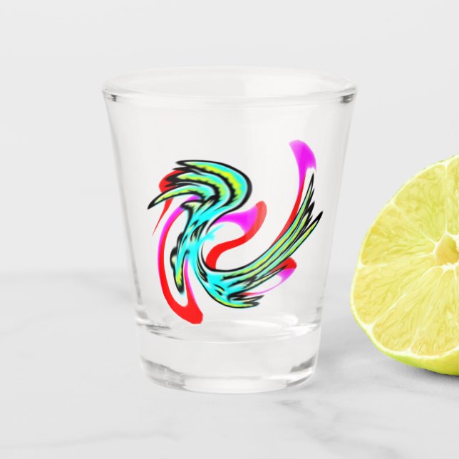 Divided Love Rose Shot Glass (Front)