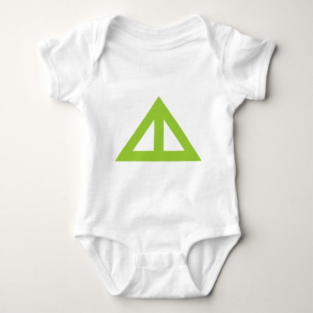 Divided Triangular Arrow Baby Bodysuit (Front)