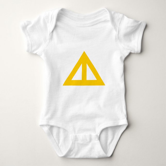 Divided Triangular Arrow Baby Bodysuit (Front)