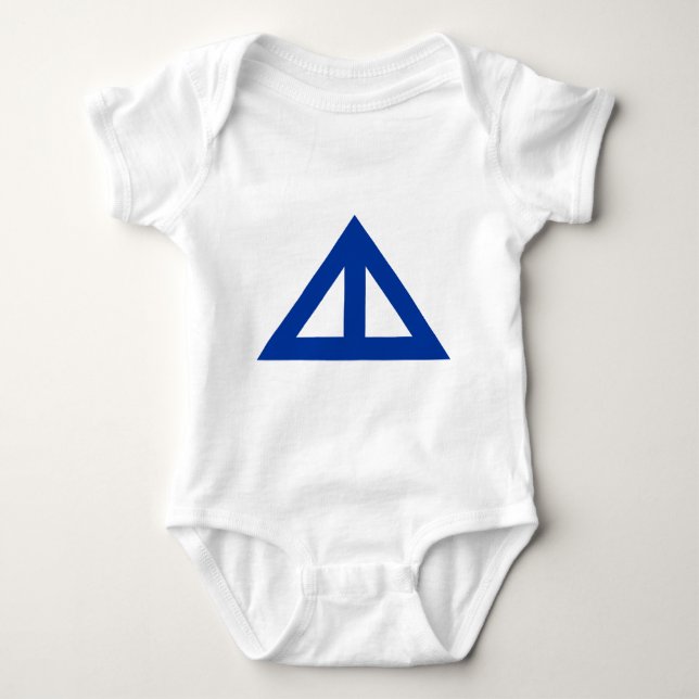 Divided Triangular Arrow Baby Bodysuit (Front)