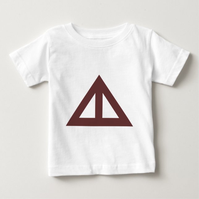 Divided Triangular Arrow Baby T-Shirt (Front)