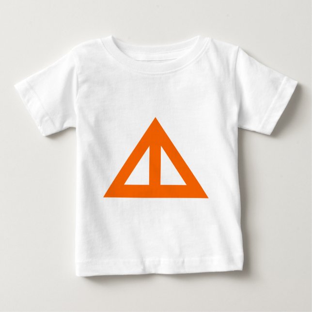 Divided Triangular Arrow Baby T-Shirt (Front)