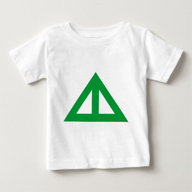 Divided Triangular Arrow Baby T-Shirt (Front)