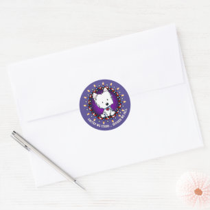 DIVIDED WE FALL Westie Classic Round Sticker