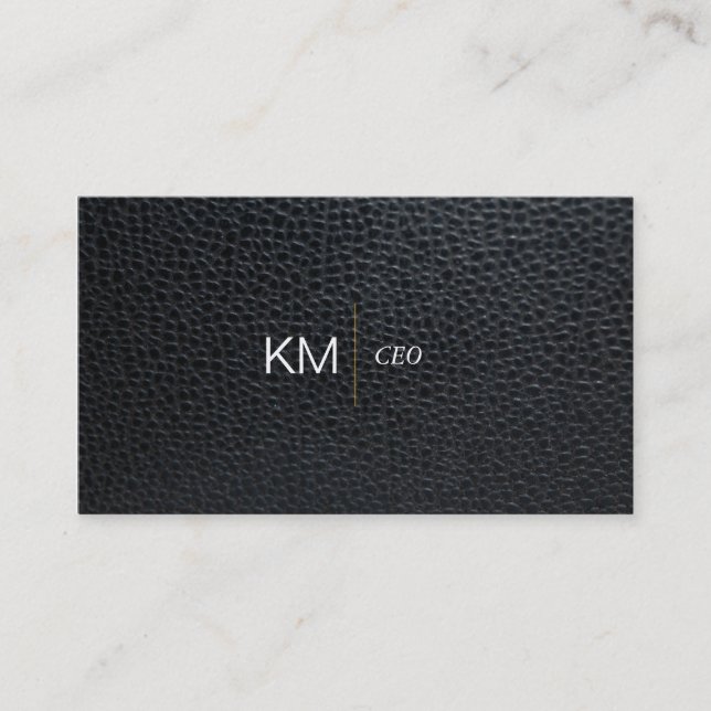 Divider Line with Black Tab / Leather Business Card (Front)