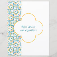 Divider Page for Blue Yellow Spanish Tile Binder