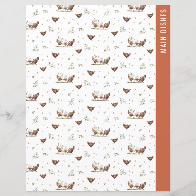 Divider Pages | 2 Sided Recipe Binder Page (Front)