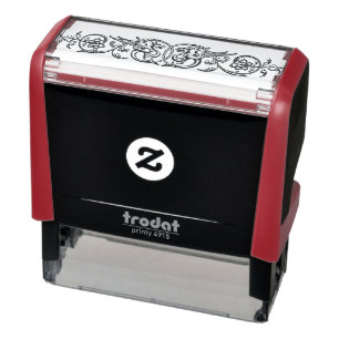 divider separator line art dragon self-inking stamp