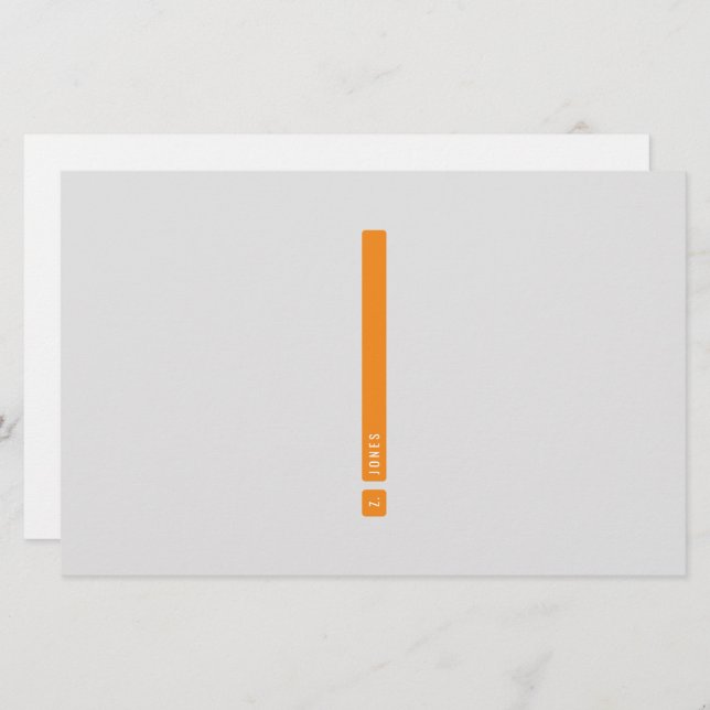 Dividing Bar Stationery (Front/Back)