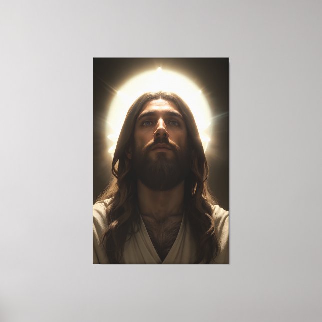 Divina Mirada: Christ in the Golden Light Canvas Print (Front)