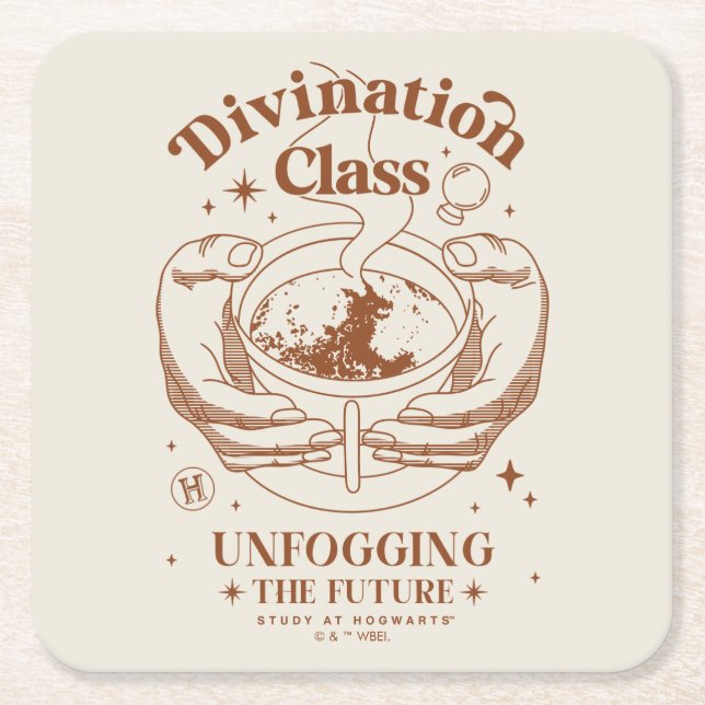 Divination Class - Unfogging The Future Square Paper Coaster (Front)