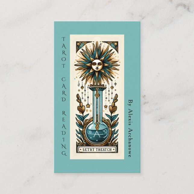 Divination Tarot Card Reading Business Card (Front)