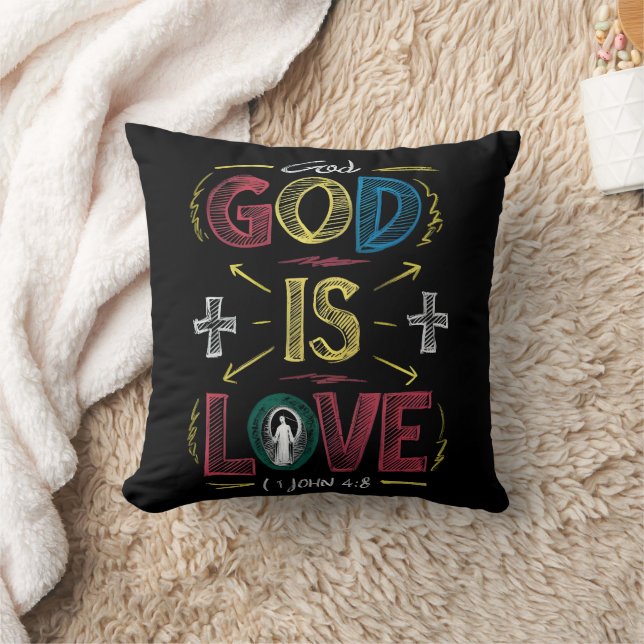 Divine Affirmation: God Is Love Cushion (Blanket)