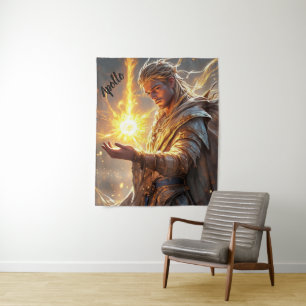 Divine Apollo Tapestry for Home Altar Worship