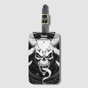 Divine Arcane Skull of Death Black Luggage Tag