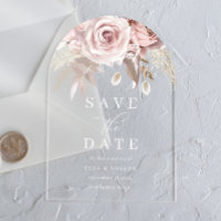 Divine Blush Floral Wedding Save The Date