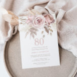 Divine Blush Pink Roses 80th Birthday Party Invitation<br><div class="desc">Divine Blush Pink Roses 80th Birthday Party Invitation
Available as Digital Invitation
Womans 80th Birthday Party Invitation
See matching collection in Niche and Nest Store</div>