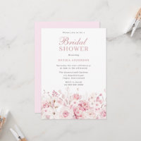 Divine Blush Watercolor Roses Bridal Shower