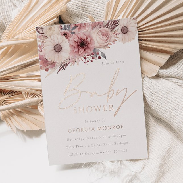 Divine Boho Blush Rose Gold Baby Shower (Creator Uploaded)