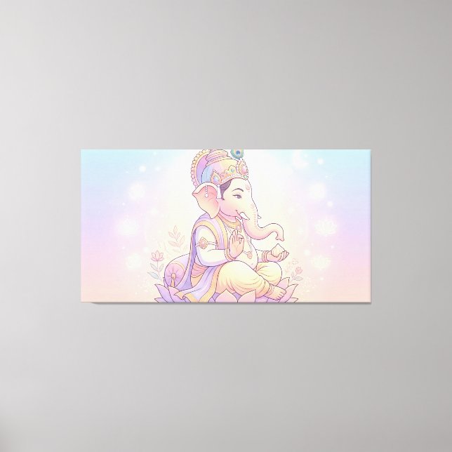 Divine Calm Ganesha Canvas Print (Front)