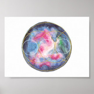 Divine connection poster / crystalgrid template