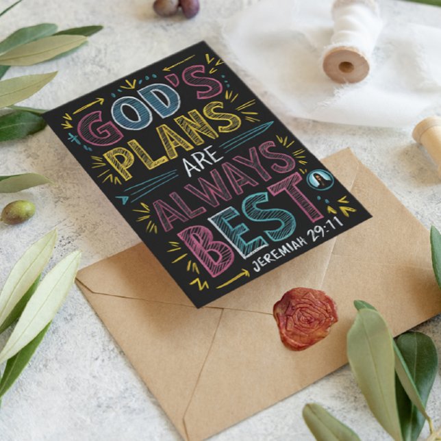 Divine Design: Gods Plans Are Always Best Postcard (Creator Uploaded)