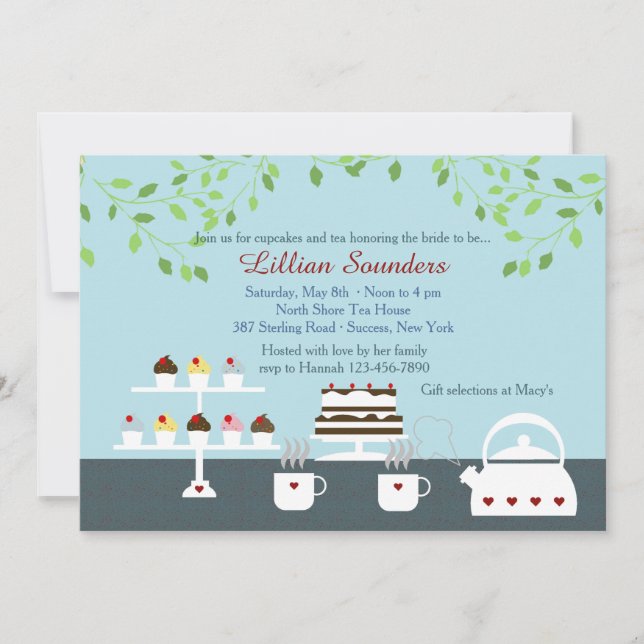 Divine Desserts Spring-Theme Invitation (Front)