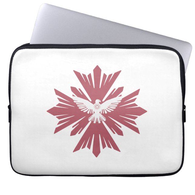 Divine dove of peace laptop sleeve (Front)