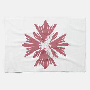Divine dove of peace tea towel