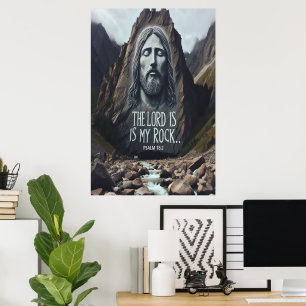 Divine Encounter: Jesus on Mountain Poster