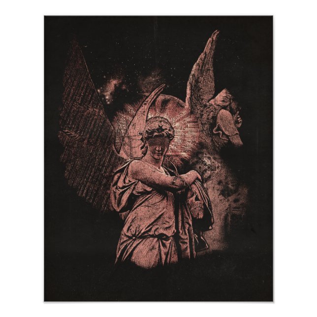 Divine Error - Techno-Goth Streetwear Design Photo Print (Front)