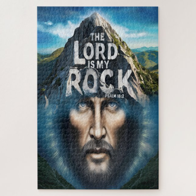 Divine Faith: The Lord Is My Rock Jigsaw Puzzle (Vertical)