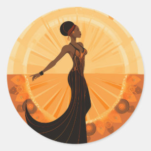 DIVINE FEMININE #5 CLASSIC ROUND STICKER