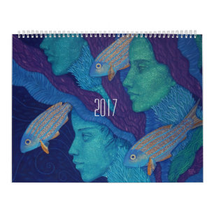 Divine feminine, painted girls fantasy surreal art calendar