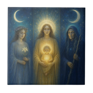 Divine Feminine Triptych  Tile