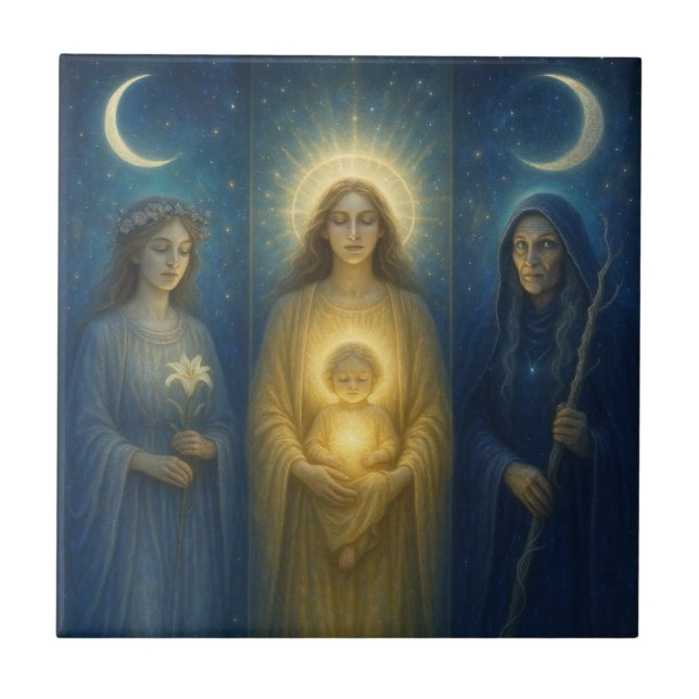 Divine Feminine Triptych  Tile (Front)