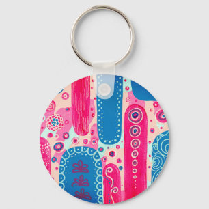 Divine Forms and Shapes Original Abstract Artwork Key Ring