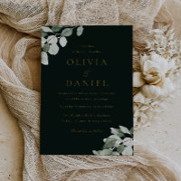 Divine Green Leaf Elegant Modern Wedding