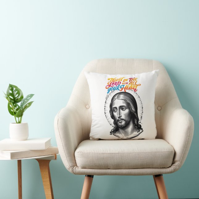 Divine Guidance: Trust in the Lord Cushion (Chair)